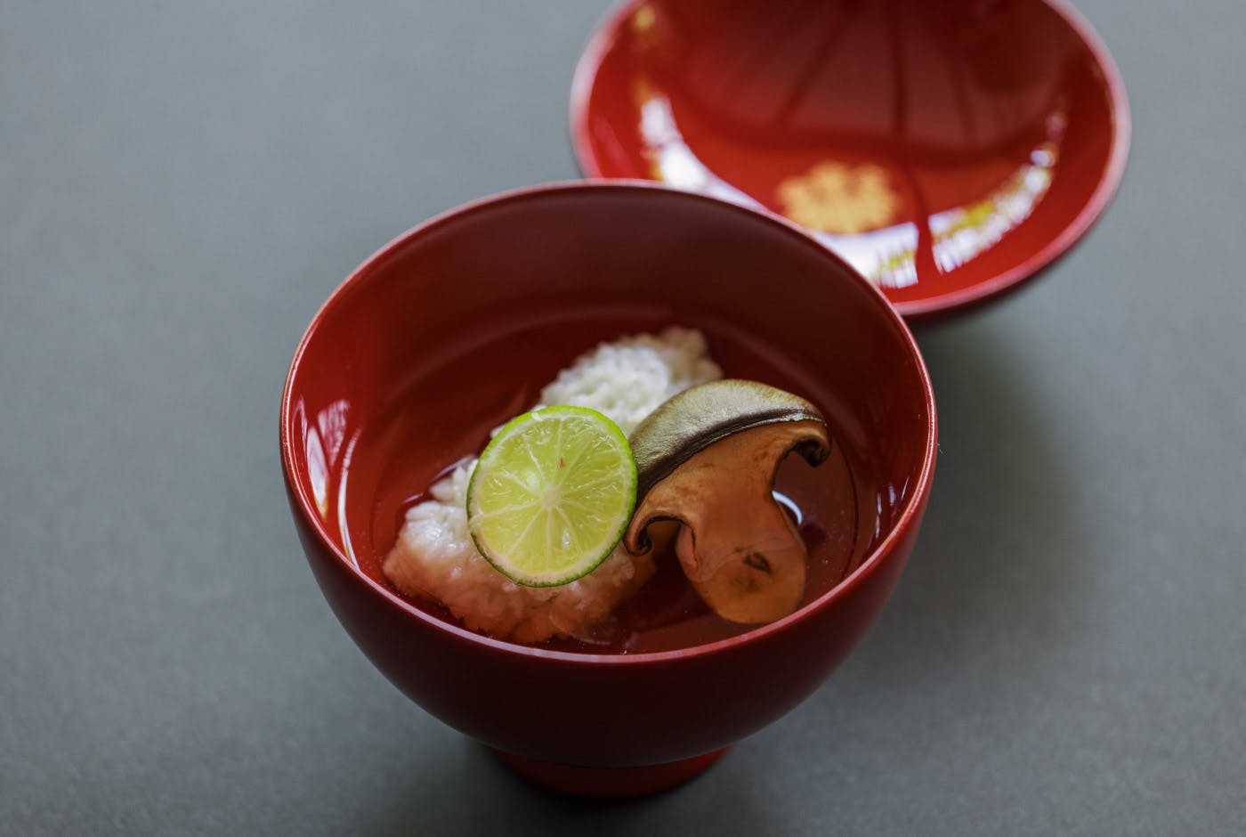 Pike conger and matsutake mushroom