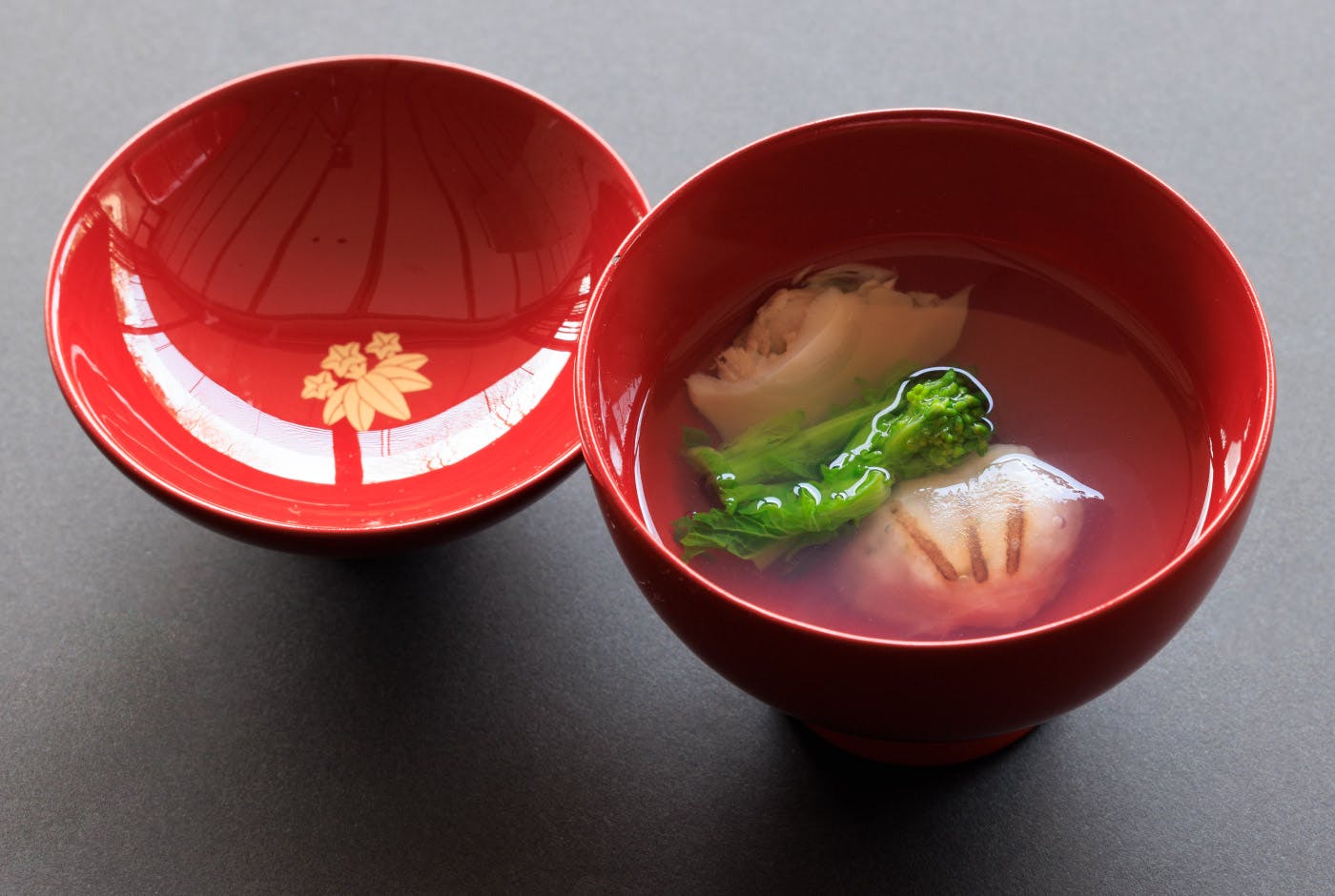 地蛤真丈 菜の花 板蕨 木の芽