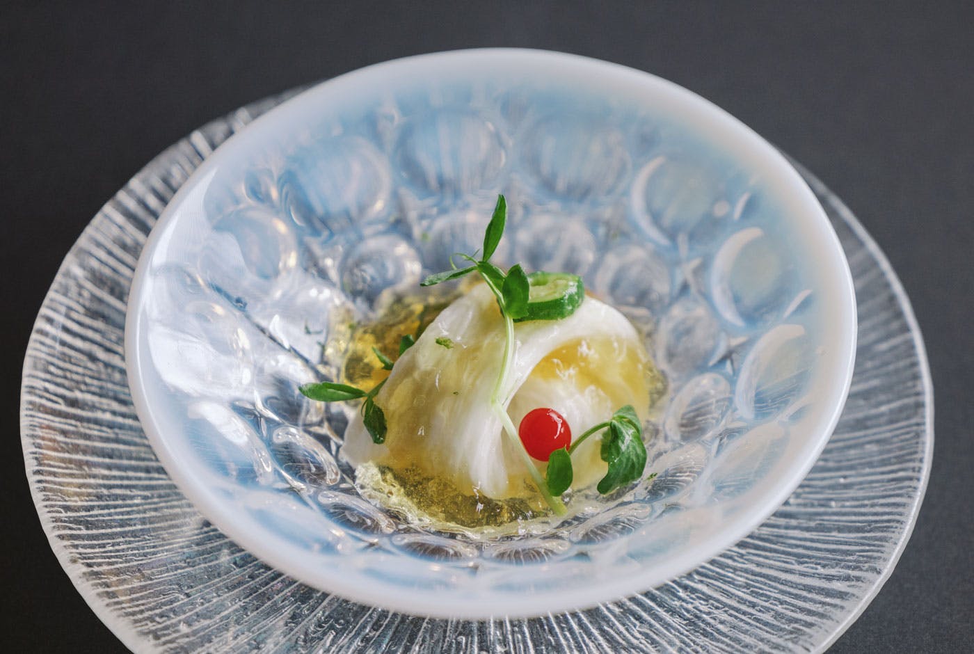 長芋そーめん　蓴菜　おくら　かもじ葱