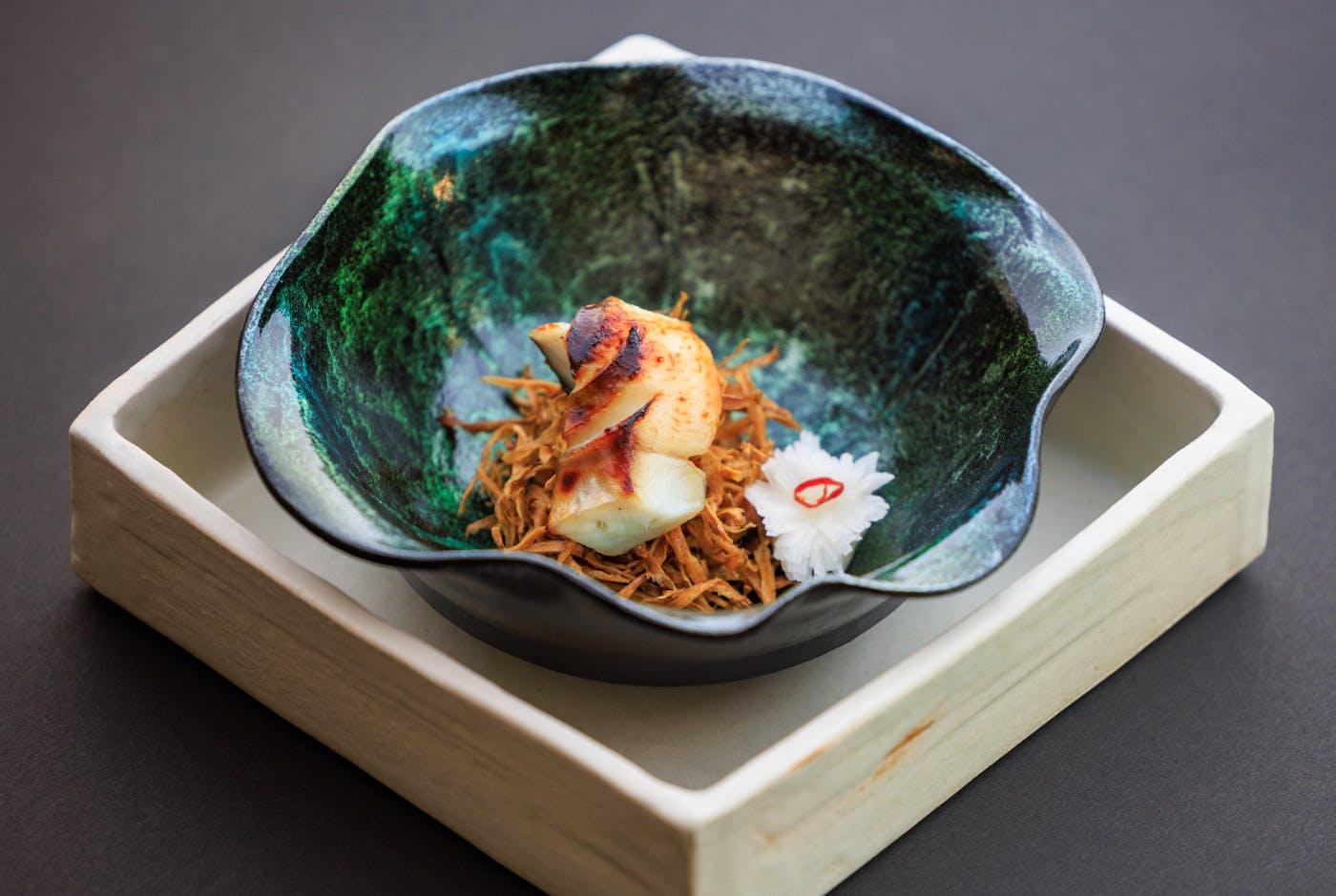 Soft-shelled turtle in a clear soup